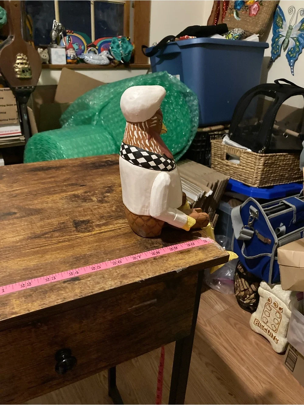 Vintage wooden hand carved rooster shelf sitter - Picture 2 of 5
